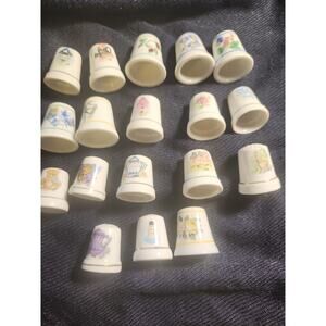 Lot of 12 Home Style by Hermitage Pottery Porcelain Thimble Collection